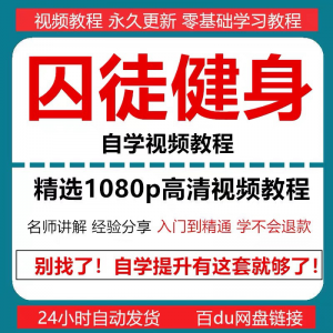 囚徒健身视频教程自重整套教案整专项训练教程+PDF电子版囚徒健身-虚拟资料库
