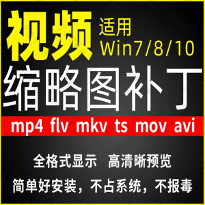 视频缩略图补丁mp4 flv ts mov mkv avi等预览软件工具显示插件-虚拟资料库
