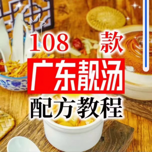 【拍下即送】108种广东靓汤视频教程100+广府靓汤商用技术实体店-虚拟资料库