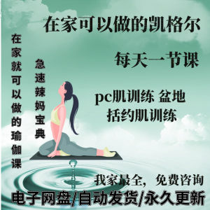 凯格尔pc肌运动锻炼视频教程新手自学零基础入门精通教学课程全集-虚拟资料库