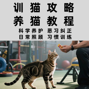 训猫入门培训教学视频课程驯猫教程家庭养猫指南攻略大全注意事项-虚拟资料库