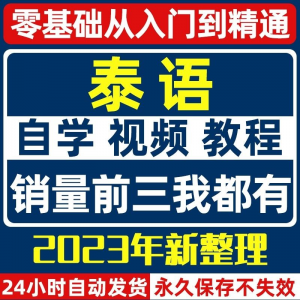 泰语零基础入门自学教材视频基础教程学习口语课程电子版高级-虚拟资料库