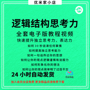 结构化逻辑思维能力训练视频课程表达清晰思维逻辑说服力教程资料-虚拟资料库