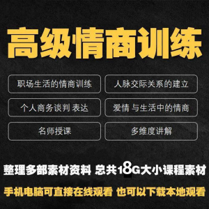 职场情商课程人际交往社交视频自学口才礼仪教程沟通说话技巧素材-虚拟资料库