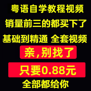 粤语视频教程教学培训课程在线自学广东话零基础入门到精通教网课-虚拟资料库