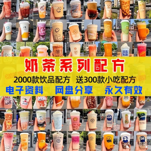 奶茶配方自学培训学习视频教程新手初学摆摊开店全套奶昔果茶调制-虚拟资料库