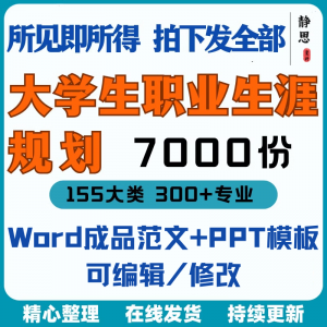 新款大学生职业生涯规划书成长就业赛道学业规划word成品范文ppt-虚拟资料库