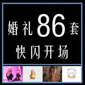 婚礼快闪开场PPT模板中式求婚庆创意搞笑震撼视频制作mv-虚拟资料库