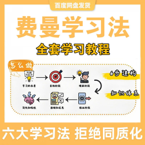 费曼学习法高效率学习全套教程思维导图记忆力笔记技巧视频课程-虚拟资料库