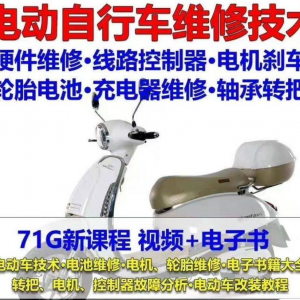 电动车维修视频自学教程零基础学习常见故障保养技术案例讲解大全-虚拟资料库