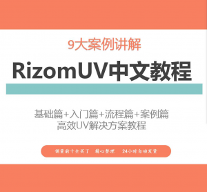 RizomUV中文教程高效UV解决方案视频教学零基础入门自学软件入门-虚拟资料库