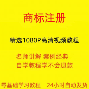 商标注册自己注册视频教程全套从入门到精通技巧培训学习在线课程-虚拟资料库