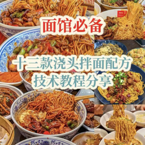 【下单即送】视频教程面馆13款浇头拌面配方新手摆摊创业培训-虚拟资料库