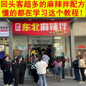 新特色小吃麻辣拌配方技术秘方正宗东北抚顺做法商用摆摊视频教程-虚拟资料库