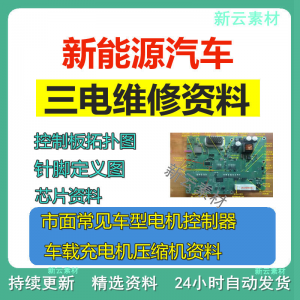 新能源汽车维修资料拓扑原理针脚图芯片三电控制器充电机压缩机-虚拟资料库
