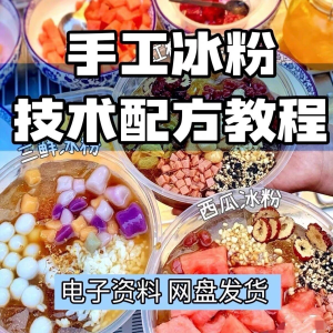 2026冰粉技术最新版配方视频教程 冰粉小吃摆摊商业教学电子小学-虚拟资料库