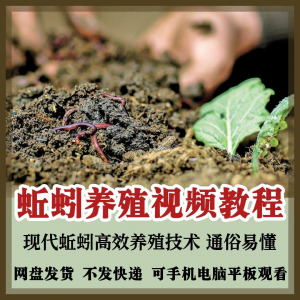 蚯蚓养殖技术视频教程素材零基础农业创业大棚如何养蚯蚓高效素材-虚拟资料库