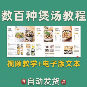 煲汤煮汤做法鸡汤排骨汤鲫鱼汤羊肉汤瓦罐汤广东汤电子版教程合集-虚拟资料库