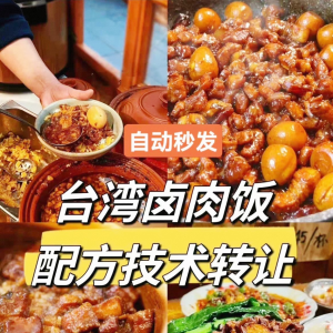 视频教程正宗台湾卤肉饭—十套（10套）—配方技术-虚拟资料库