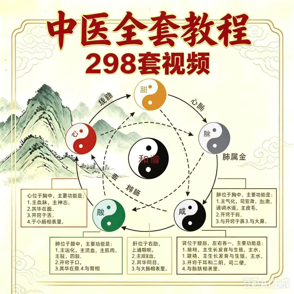 自学中医基础理论视频课教材全套学习资料素材电子版全套教学讲解-虚拟资料库
