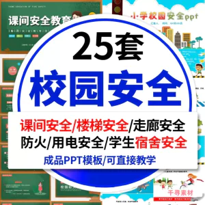 中小学生儿童校园安全教育课件ppt模板课间活动安全游戏主题班会-虚拟资料库